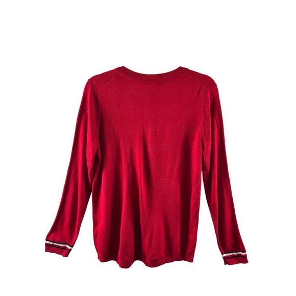 Tommy Hilfiger Penguin Novelty Print Lightweight Crew Neck Sweater Large Red - Picture 6 of 12